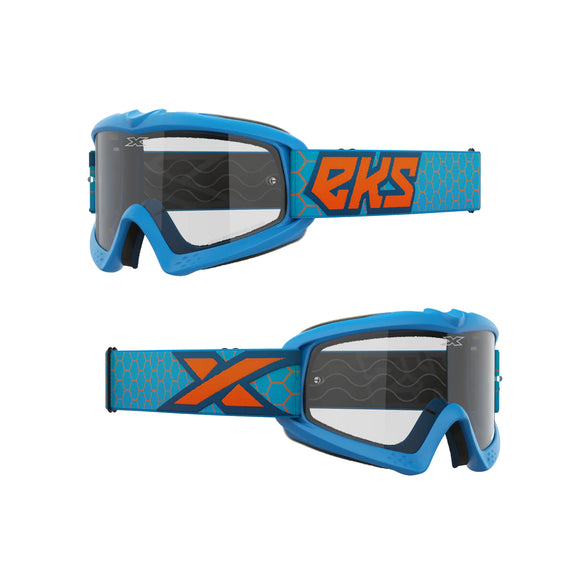 EKS BRAND XGROM CYAN BLUE/FLO ORANGE