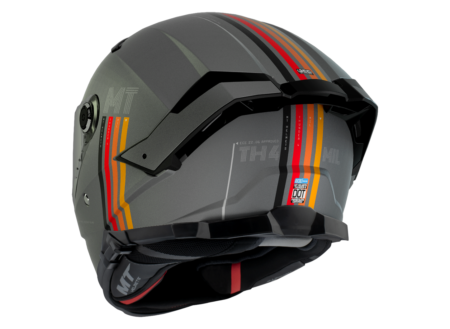 MT HELMET  FF118SV THUNDER 4 SV MIL C2 MATT GRAY