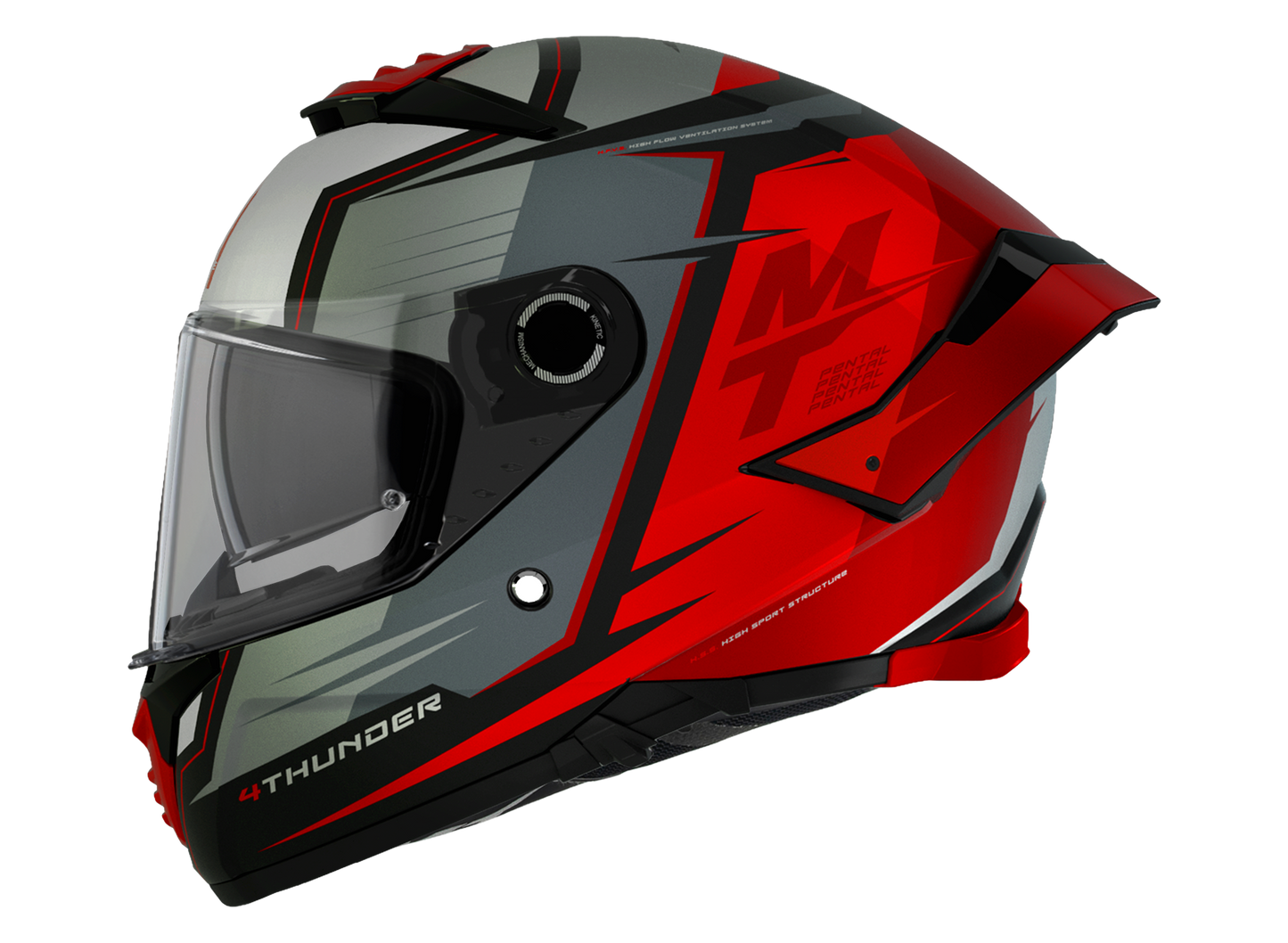 MT HELMET FF118SV THUNDER 4 SV PENTAL B5 MATT PEARL RED